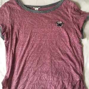 Maroon Pug Tee